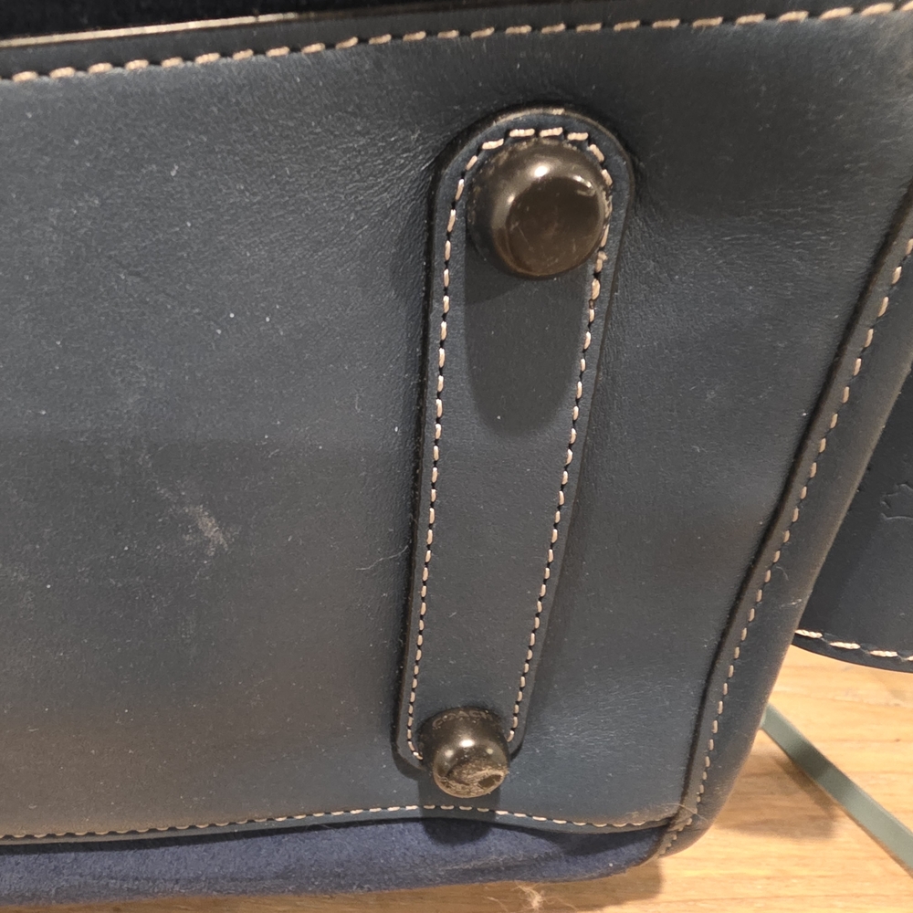 1941 COACH ROGUE 36 BLUE SUEDE CUSTOM WITH WHIPSTICH AND RIVETS, VGC - Picture 9 of 14